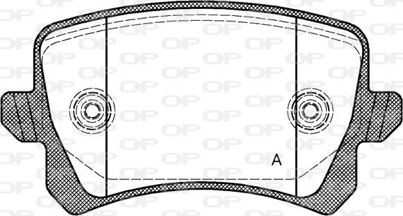 Open Parts BPA1342.00 - Тормозные колодки, дисковые, комплект autospares.lv