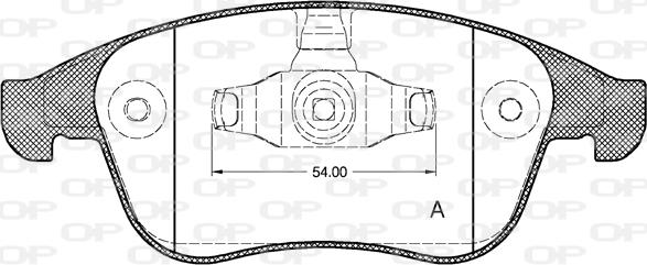 Open Parts BPA1350.00 - Тормозные колодки, дисковые, комплект autospares.lv