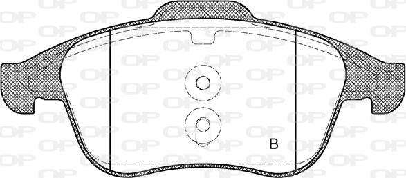 Open Parts BPA1350.00 - Тормозные колодки, дисковые, комплект autospares.lv