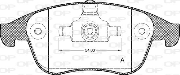 Open Parts BPA1350.10 - Тормозные колодки, дисковые, комплект autospares.lv