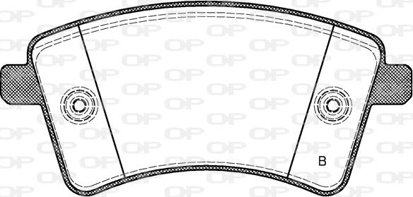 Open Parts BPA1351.01 - Тормозные колодки, дисковые, комплект autospares.lv