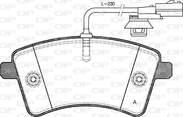 Open Parts BPA1351.01 - Тормозные колодки, дисковые, комплект autospares.lv