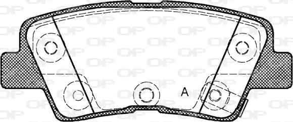 Open Parts BPA1362.42 - Тормозные колодки, дисковые, комплект autospares.lv