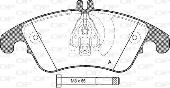 Open Parts BPA1304.00 - Тормозные колодки, дисковые, комплект autospares.lv