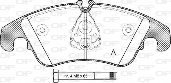 Open Parts BPA1304.10 - Тормозные колодки, дисковые, комплект autospares.lv