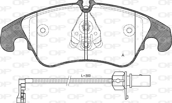 Open Parts BPA1304.31 - Тормозные колодки, дисковые, комплект autospares.lv