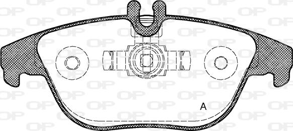 Open Parts BPA1305.00 - Тормозные колодки, дисковые, комплект autospares.lv