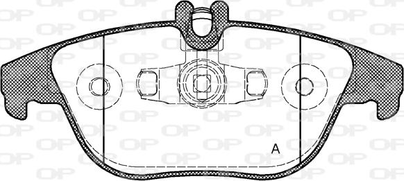 Open Parts BPA1305.20 - Тормозные колодки, дисковые, комплект autospares.lv