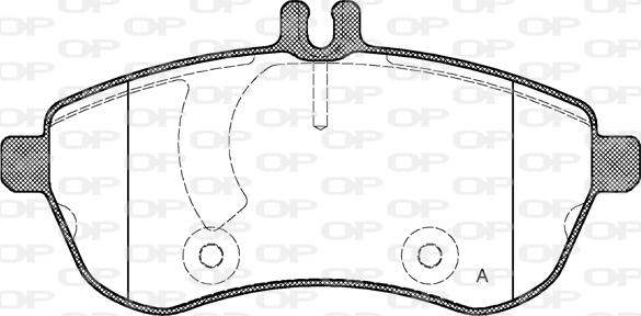 Open Parts BPA1301.00 - Тормозные колодки, дисковые, комплект autospares.lv