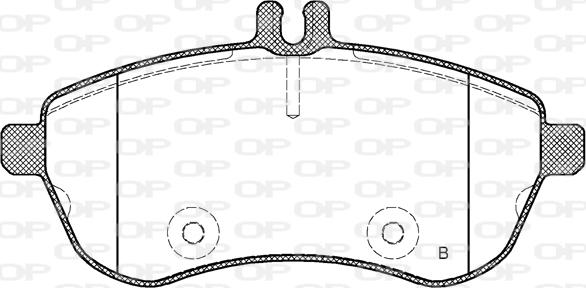 Open Parts BPA1301.00 - Тормозные колодки, дисковые, комплект autospares.lv