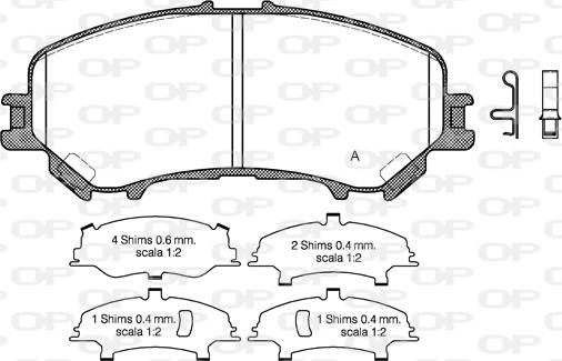 Open Parts BPA1318.22 - Тормозные колодки, дисковые, комплект autospares.lv