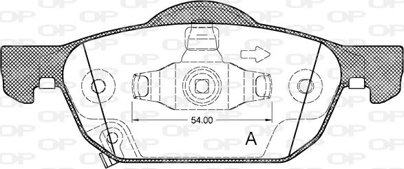 Open Parts BPA1384.02 - Тормозные колодки, дисковые, комплект autospares.lv
