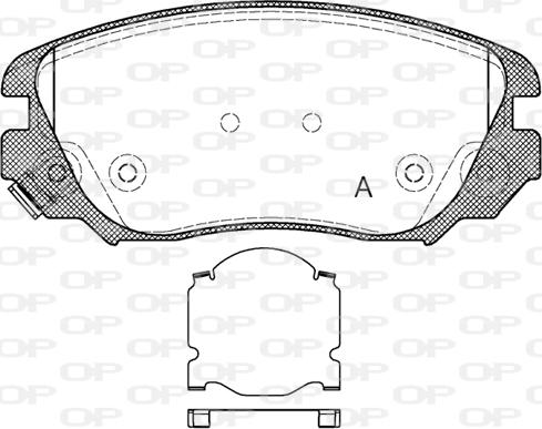 Open Parts BPA1385.02 - Тормозные колодки, дисковые, комплект autospares.lv