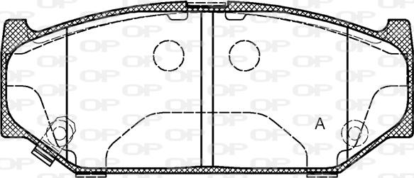 Open Parts BPA1381.11 - Тормозные колодки, дисковые, комплект autospares.lv