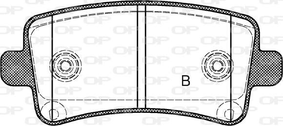 Open Parts BPA1388.04 - Тормозные колодки, дисковые, комплект autospares.lv