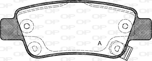 Open Parts BPA1290.02 - Тормозные колодки, дисковые, комплект autospares.lv