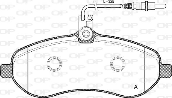 Open Parts BPA1292.01 - Тормозные колодки, дисковые, комплект autospares.lv