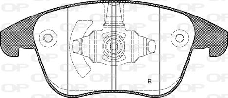 Open Parts BPA1249.22 - Тормозные колодки, дисковые, комплект autospares.lv