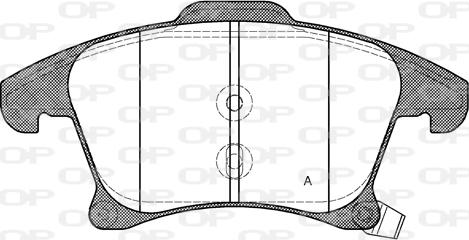 Open Parts BPA1249.22 - Тормозные колодки, дисковые, комплект autospares.lv