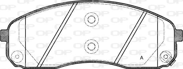 Open Parts BPA1244.02 - Тормозные колодки, дисковые, комплект autospares.lv