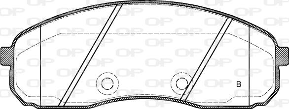 Open Parts BPA1244.02 - Тормозные колодки, дисковые, комплект autospares.lv