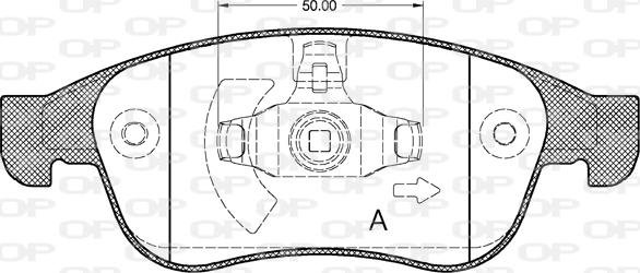 Open Parts BPA1248.10 - Тормозные колодки, дисковые, комплект autospares.lv