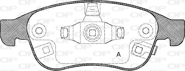 Open Parts BPA1248.12 - Тормозные колодки, дисковые, комплект autospares.lv
