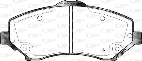 Open Parts BPA1259.02 - Тормозные колодки, дисковые, комплект autospares.lv