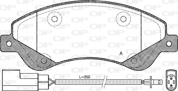 Open Parts BPA1251.02 - Тормозные колодки, дисковые, комплект autospares.lv