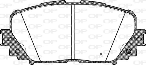 Open Parts BPA1258.00 - Тормозные колодки, дисковые, комплект autospares.lv