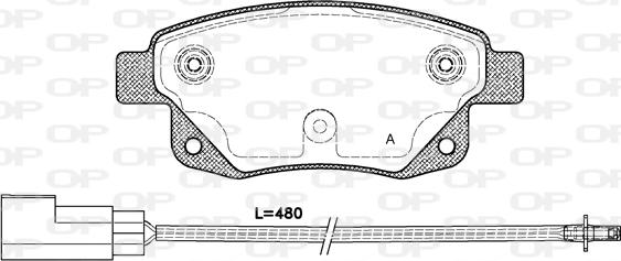 Open Parts BPA1252.01 - Тормозные колодки, дисковые, комплект autospares.lv