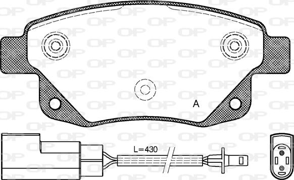 Open Parts BPA1252.02 - Тормозные колодки, дисковые, комплект autospares.lv