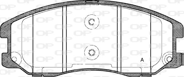 Open Parts BPA1261.12 - Тормозные колодки, дисковые, комплект autospares.lv