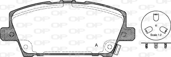 Open Parts BPA1205.02 - Тормозные колодки, дисковые, комплект autospares.lv