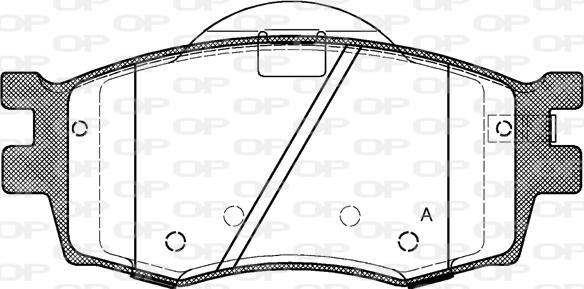 Open Parts BPA1208.02 - Тормозные колодки, дисковые, комплект autospares.lv