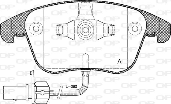 Open Parts BPA1219.11 - Тормозные колодки, дисковые, комплект autospares.lv