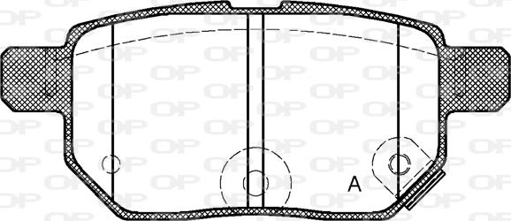 Open Parts BPA1286.22 - Тормозные колодки, дисковые, комплект autospares.lv