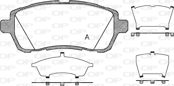 Open Parts BPA1281.10 - Тормозные колодки, дисковые, комплект autospares.lv