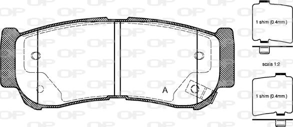 Open Parts BPA1239.02 - Тормозные колодки, дисковые, комплект autospares.lv