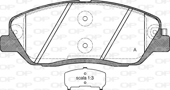 Open Parts BPA1226.02 - Тормозные колодки, дисковые, комплект autospares.lv