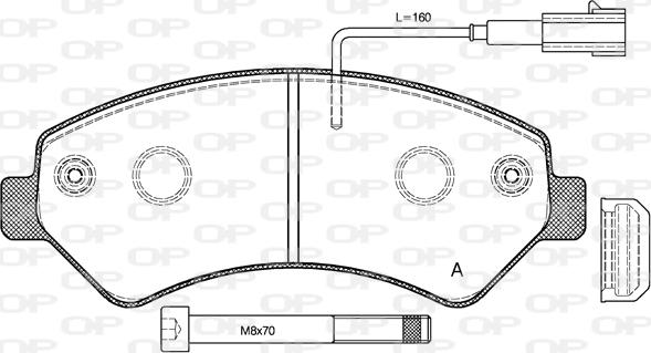 Open Parts BPA1275.01 - Тормозные колодки, дисковые, комплект autospares.lv