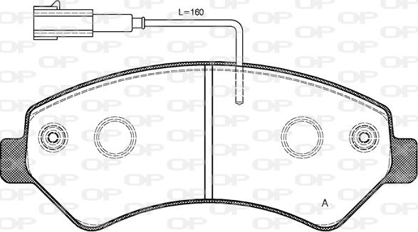 Open Parts BPA1275.12 - Тормозные колодки, дисковые, комплект autospares.lv