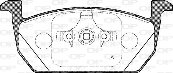 Open Parts BPA1710.00 - Тормозные колодки, дисковые, комплект autospares.lv