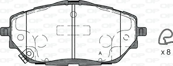 Open Parts BPA1786.02 - Тормозные колодки, дисковые, комплект autospares.lv