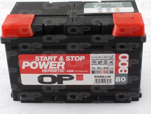 Open Parts BS080L4.00 - Стартерная аккумуляторная батарея, АКБ autospares.lv