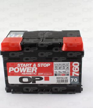 Open Parts BS070L3.00 - Стартерная аккумуляторная батарея, АКБ autospares.lv