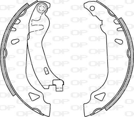 Open Parts BSA2094.00 - Комплект тормозных колодок, барабанные autospares.lv