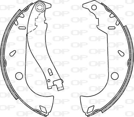 Open Parts BSA2095.00 - Комплект тормозных колодок, барабанные autospares.lv