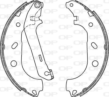 Open Parts BSA2090.00 - Комплект тормозных колодок, барабанные autospares.lv