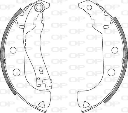 Open Parts BSA2092.00 - Комплект тормозных колодок, барабанные autospares.lv